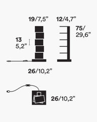 Opinion Ciatti Ptolomeo Luce vertical bookcase with LED lighting - Buy now on ShopDecor - Discover the best products by OPINION CIATTI design
