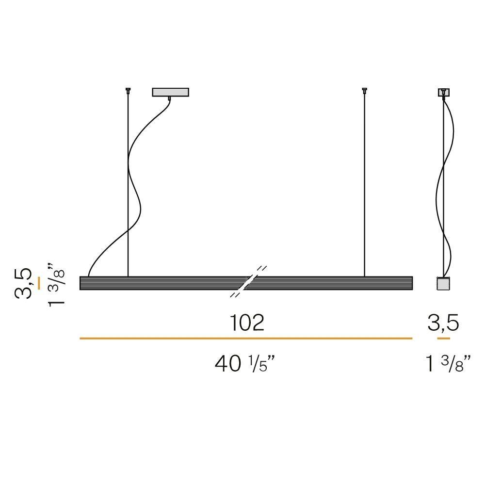 Panzeri Brooklyn Line suspension lamp LED 100 cm by Enzo Panzeri - Buy now on ShopDecor - Discover the best products by PANZERI design