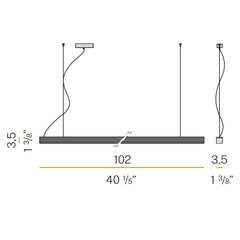 Panzeri Brooklyn Line suspension lamp LED 100 cm by Enzo Panzeri - Buy now on ShopDecor - Discover the best products by PANZERI design