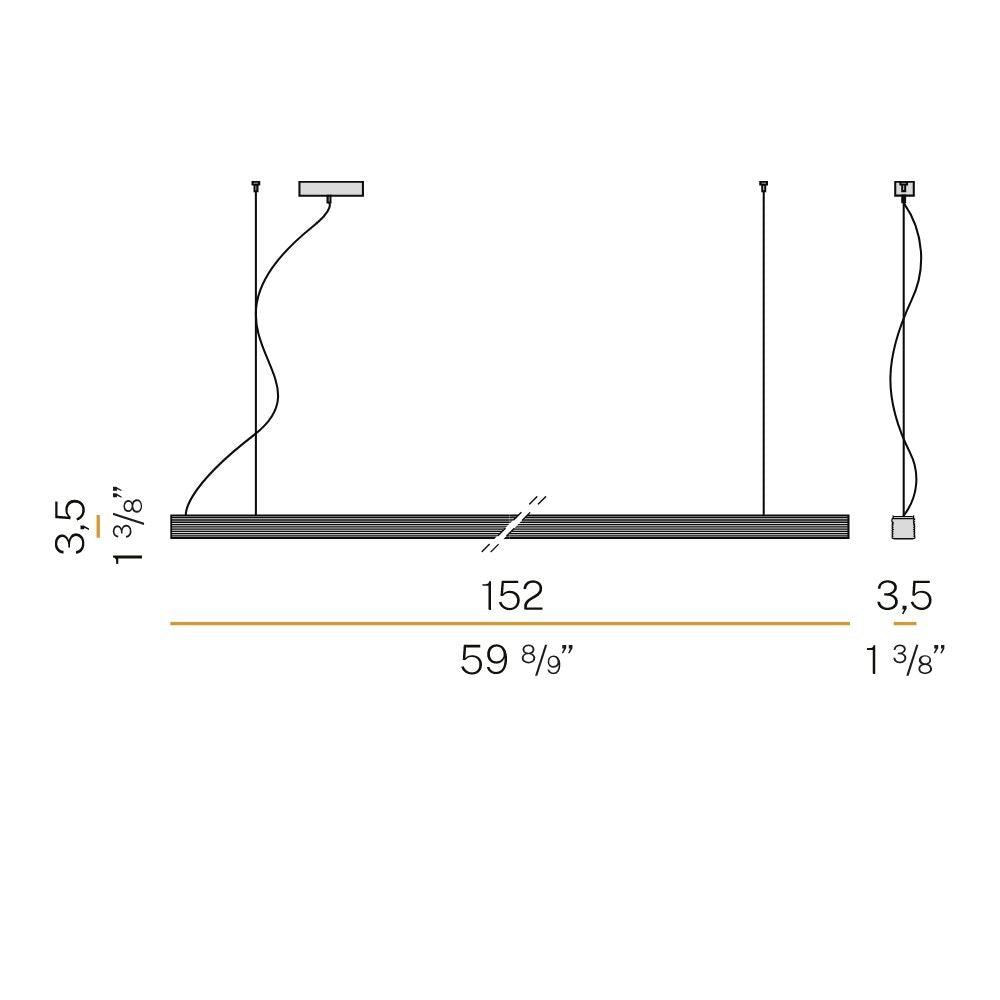 Panzeri Brooklyn Line suspension lamp LED 150 cm by Enzo Panzeri - Buy now on ShopDecor - Discover the best products by PANZERI design