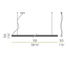 Panzeri Brooklyn Line suspension lamp LED 150 cm by Enzo Panzeri - Buy now on ShopDecor - Discover the best products by PANZERI design