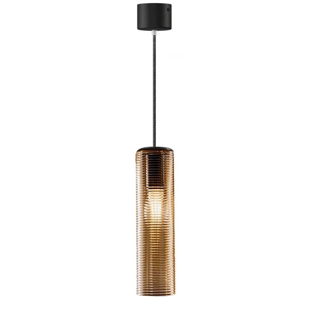 Panzeri Clio suspension lamp LED glass by Silvia Poma Panzeri Bronze glass - Buy now on ShopDecor - Discover the best products by PANZERI design