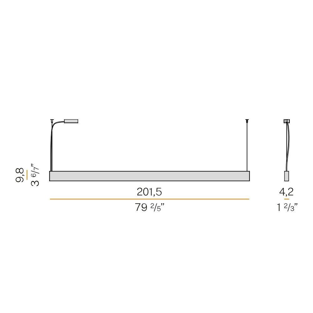 Panzeri Giano suspension lamp LED 200 cm by Studio Tecnico Panzeri - Buy now on ShopDecor - Discover the best products by PANZERI design