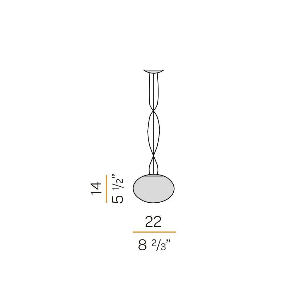 Panzeri Gilbert suspension lamp LED diam. 22 cm by Studio Tecnico Panzeri - Buy now on ShopDecor - Discover the best products by PANZERI design
