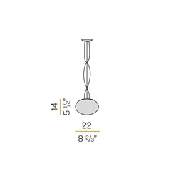 Panzeri Gilbert suspension lamp LED diam. 22 cm by Studio Tecnico Panzeri - Buy now on ShopDecor - Discover the best products by PANZERI design