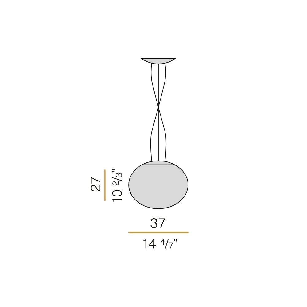 Panzeri Gilbert suspension lamp LED diam. 37 cm by Studio Tecnico Panzeri - Buy now on ShopDecor - Discover the best products by PANZERI design