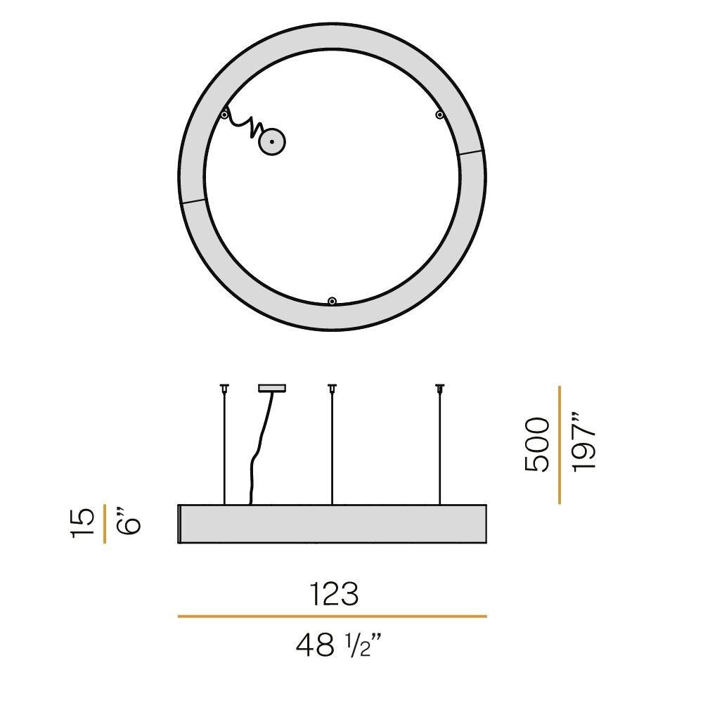 Panzeri Golden Ring suspension lamp bi-emission LED diam. 120 cm - Buy now on ShopDecor - Discover the best products by PANZERI design
