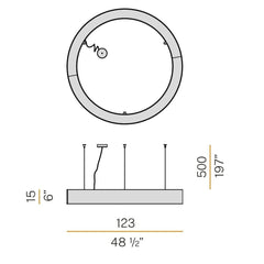 Panzeri Golden Ring suspension lamp bi-emission LED diam. 120 cm - Buy now on ShopDecor - Discover the best products by PANZERI design