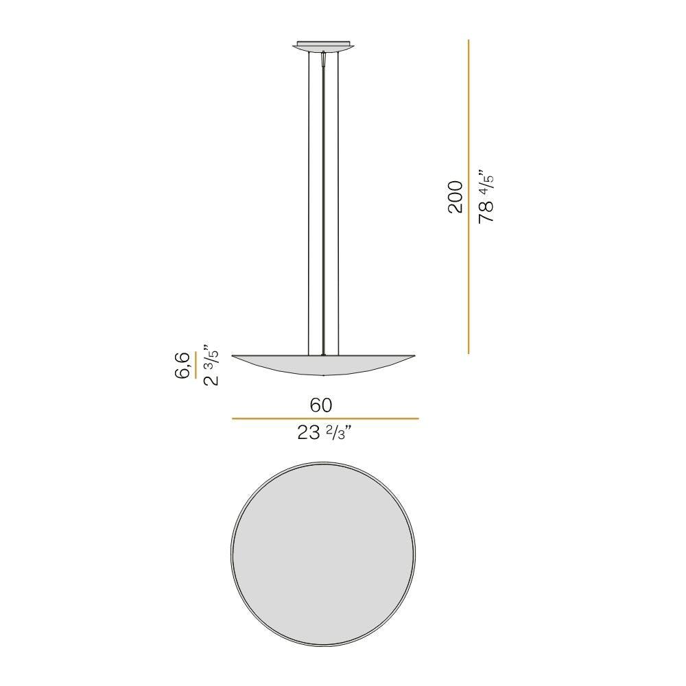 Panzeri Gong suspension lamp LED diam. 60 cm by Studio Tecnico Panzeri - Buy now on ShopDecor - Discover the best products by PANZERI design