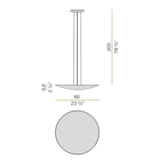Panzeri Gong suspension lamp LED diam. 60 cm by Studio Tecnico Panzeri - Buy now on ShopDecor - Discover the best products by PANZERI design