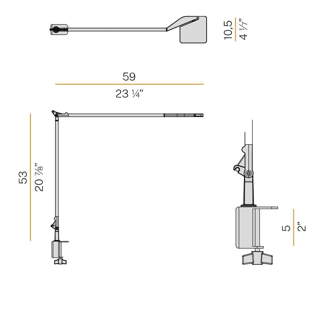 Panzeri Jackie table lamp with clamp LED by Enzo Panzeri - Buy now on ShopDecor - Discover the best products by PANZERI design