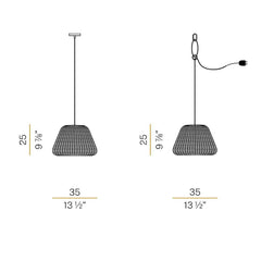 Panzeri Ralph suspension lamp LED outdoor diam. 35 cm - Buy now on ShopDecor - Discover the best products by PANZERI design
