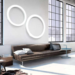 Panzeri Silver Ring ceiling/wall lamp lamp LED diam. 120 cm - Buy now on ShopDecor - Discover the best products by PANZERI design