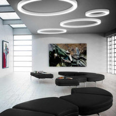 Panzeri Silver Ring ceiling/wall lamp lamp LED diam. 50 cm - Buy now on ShopDecor - Discover the best products by PANZERI design
