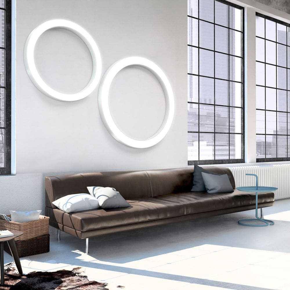 Panzeri Silver Ring ceiling/wall lamp lamp LED diam. 80 cm - Buy now on ShopDecor - Discover the best products by PANZERI design