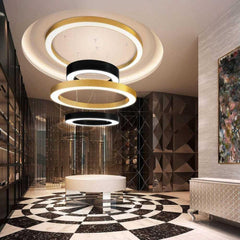 Panzeri Silver Ring suspension lamp LED diam. 50 cm - Buy now on ShopDecor - Discover the best products by PANZERI design