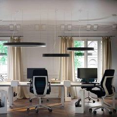 Panzeri Silver Ring suspension lamp LED diam. 50 cm - Buy now on ShopDecor - Discover the best products by PANZERI design