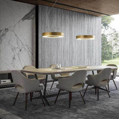 Panzeri Silver Ring suspension lamp LED diam. 50 cm - Buy now on ShopDecor - Discover the best products by PANZERI design