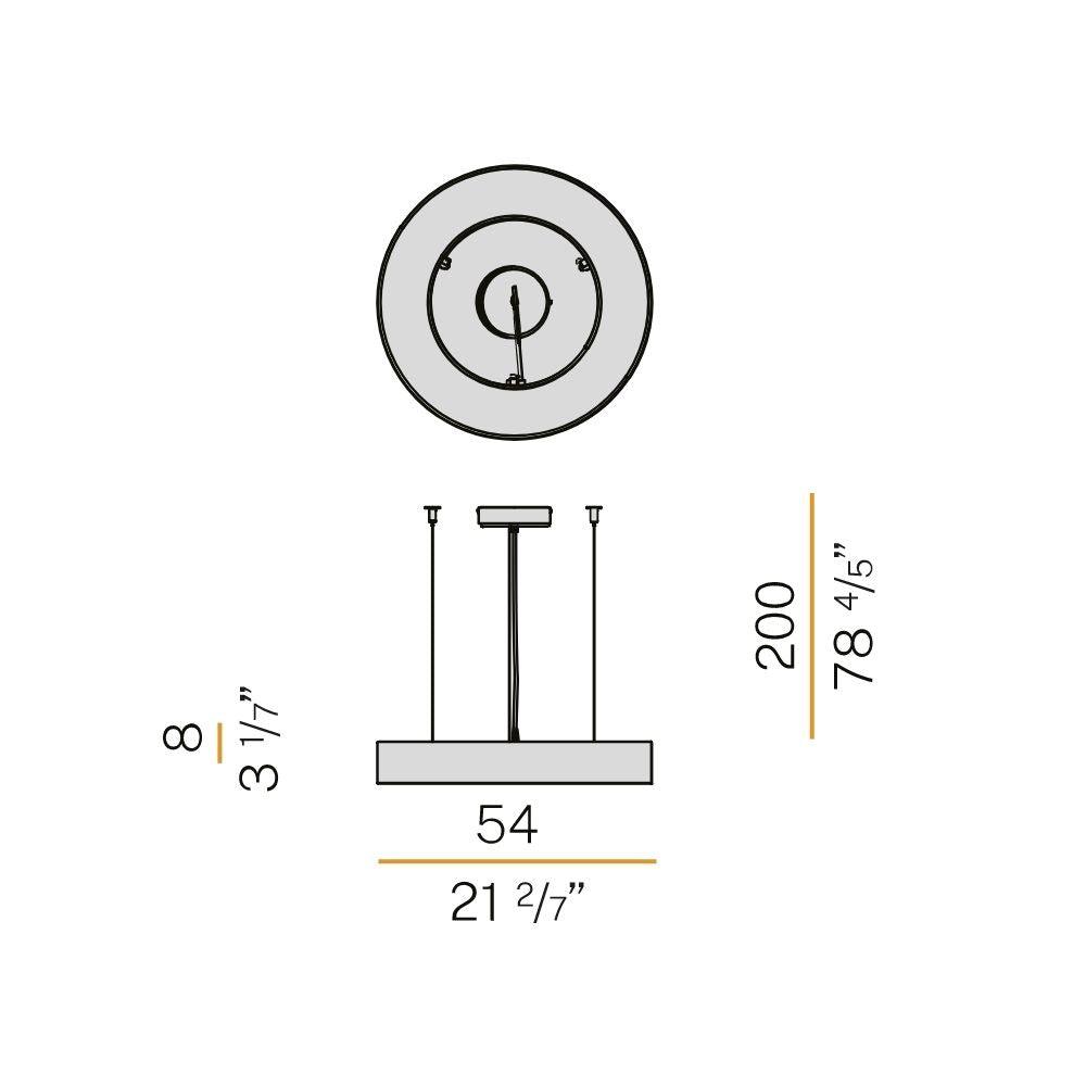 Panzeri Silver Ring suspension lamp LED diam. 50 cm - Buy now on ShopDecor - Discover the best products by PANZERI design