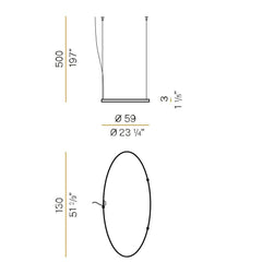 Panzeri Zero Ellipse suspension lamp by Enzo Panzeri - Buy now on ShopDecor - Discover the best products by PANZERI design