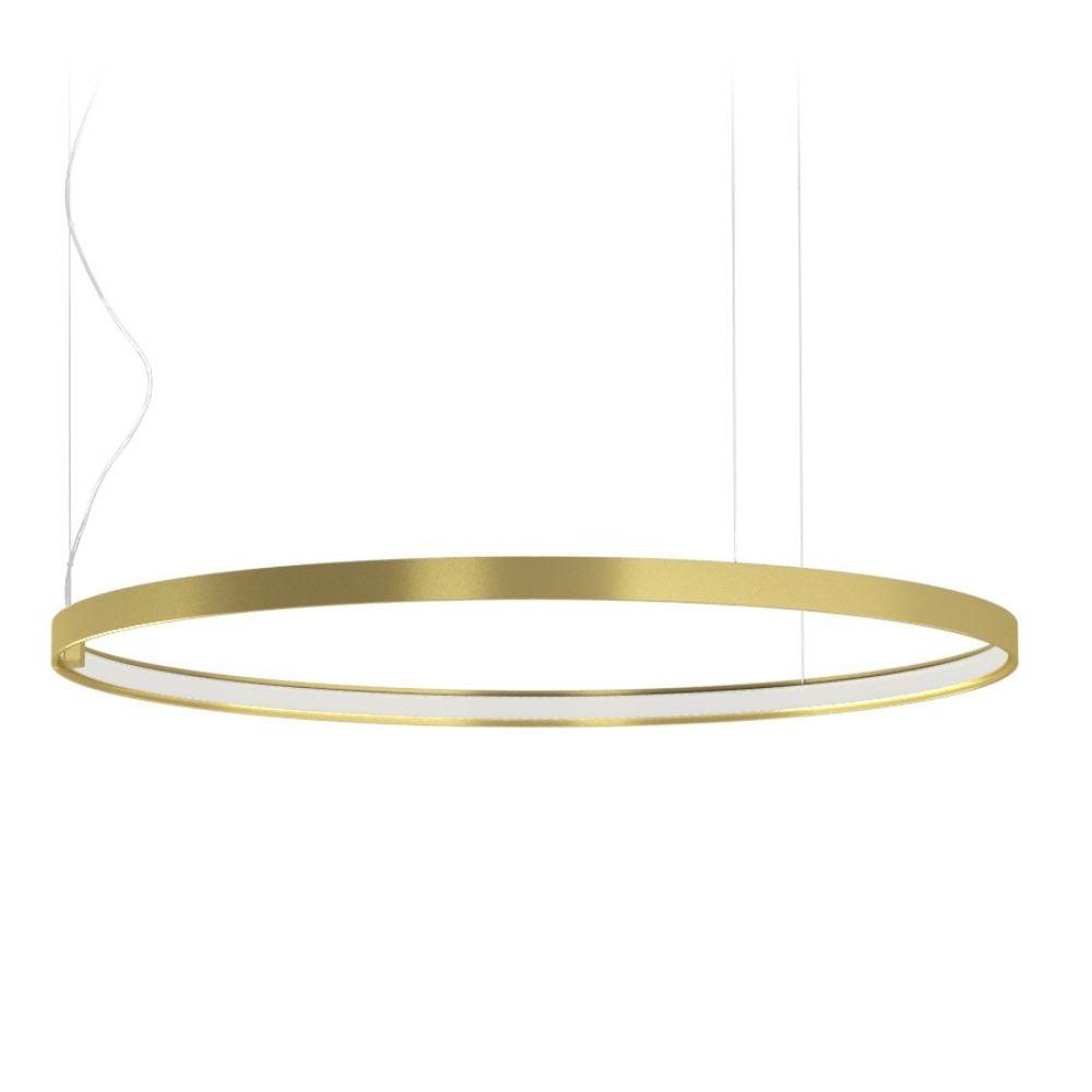 Panzeri Zero Round suspension lamp LED diam. 100 cm Panzeri Satin brass - Buy now on ShopDecor - Discover the best products by PANZERI design