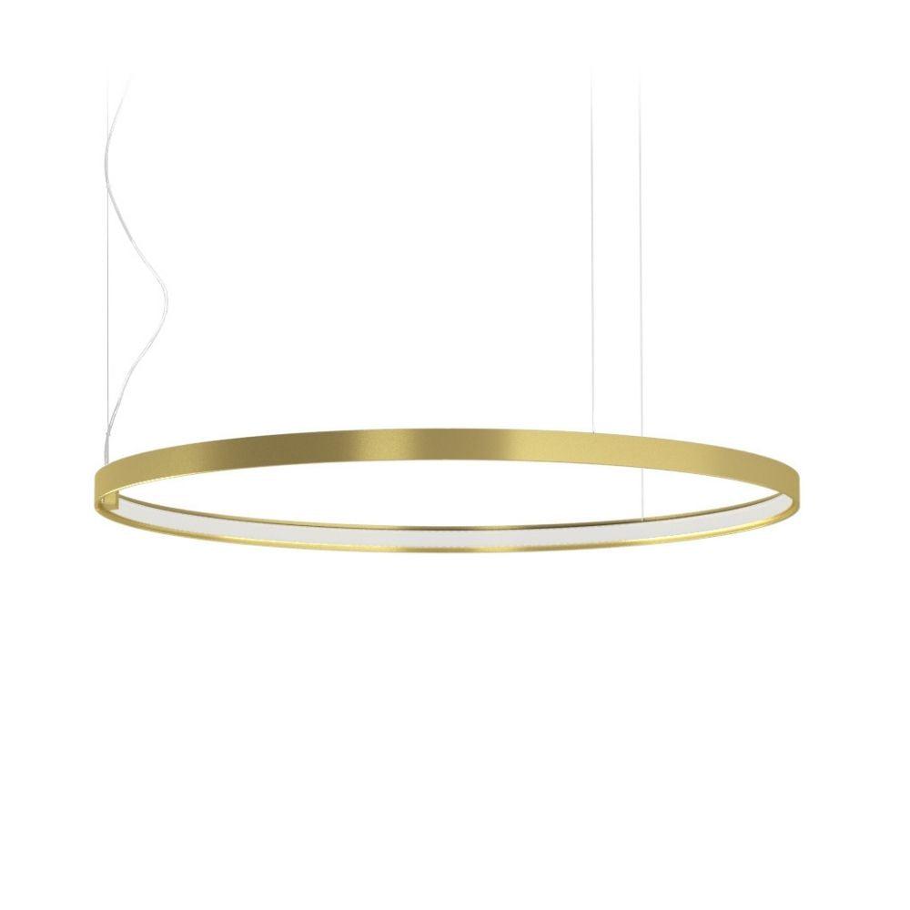 Panzeri Zero Round suspension lamp LED diam. 75 cm Panzeri Satin brass - Buy now on ShopDecor - Discover the best products by PANZERI design