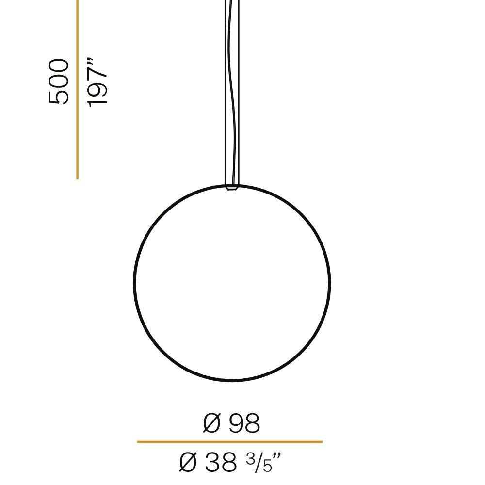 Panzeri Zero Round Vertical suspension lamp diam. 100 cm - Buy now on ShopDecor - Discover the best products by PANZERI design