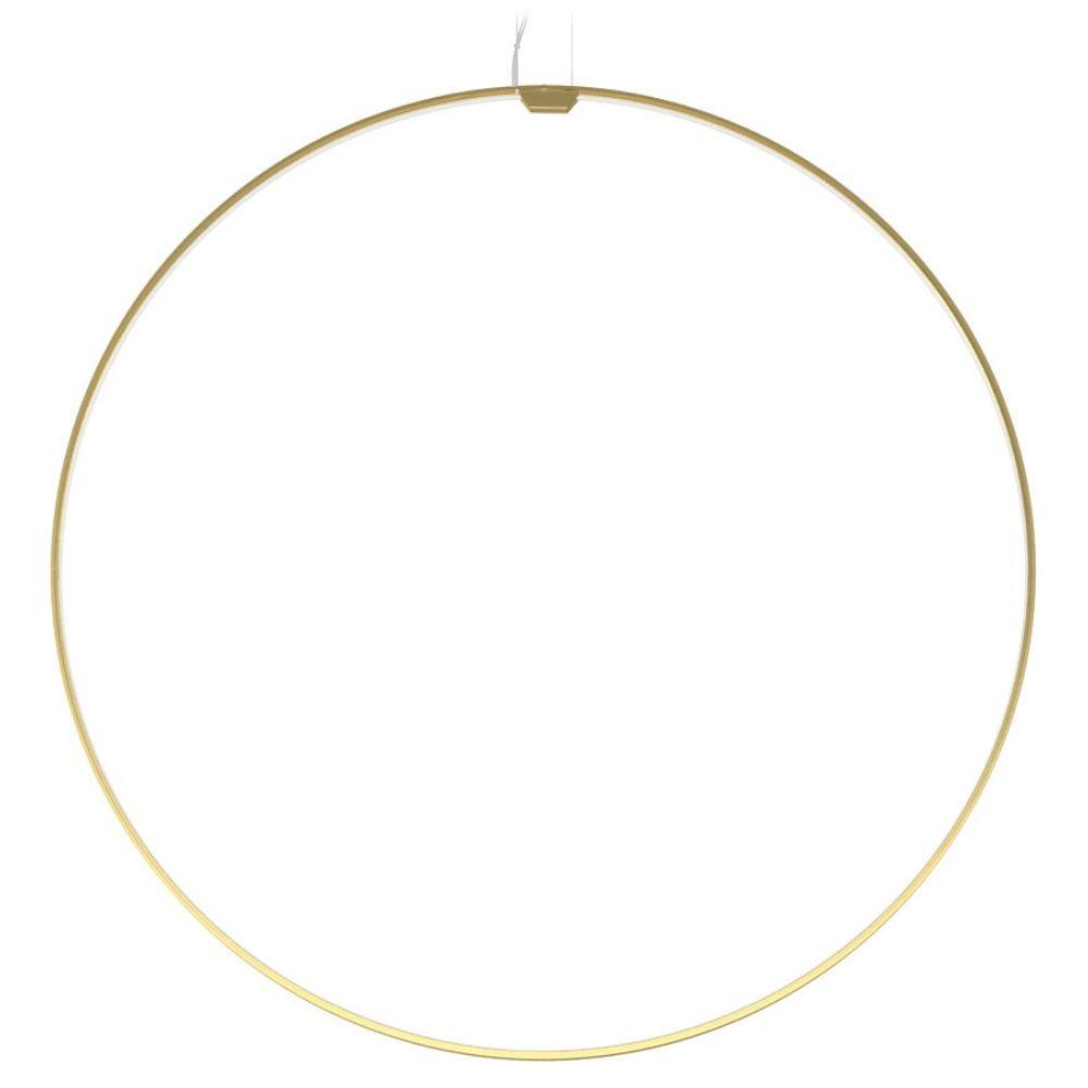 Panzeri Zero Round Vertical suspension lamp diam. 100 cm Panzeri Satin brass - Buy now on ShopDecor - Discover the best products by PANZERI design