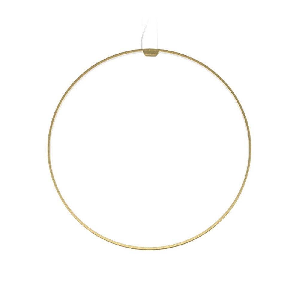 Panzeri Zero Round Vertical suspension lamp diam. 75 cm Panzeri Satin brass - Buy now on ShopDecor - Discover the best products by PANZERI design