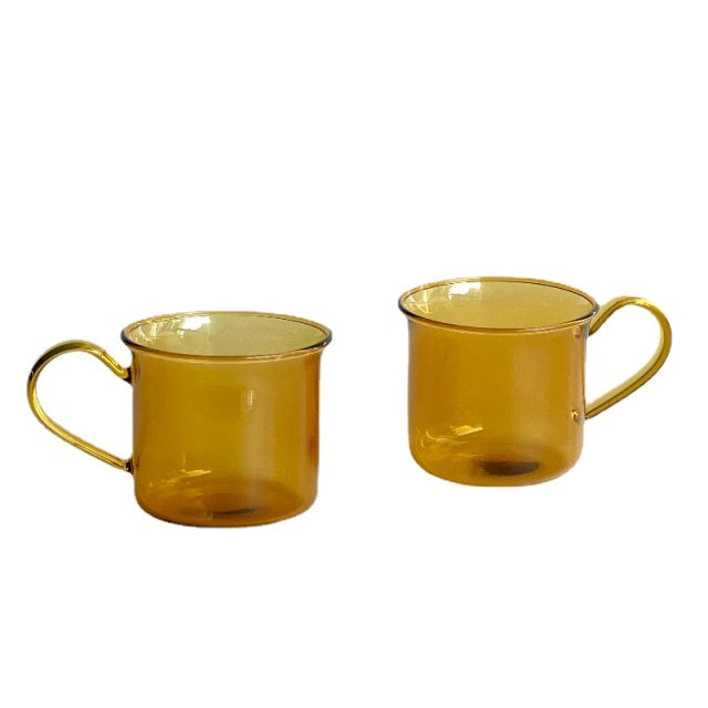 Colorful borosilicate glass cup set