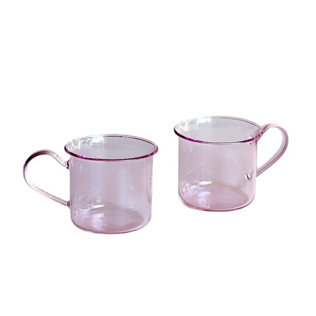 Colorful borosilicate glass cup set