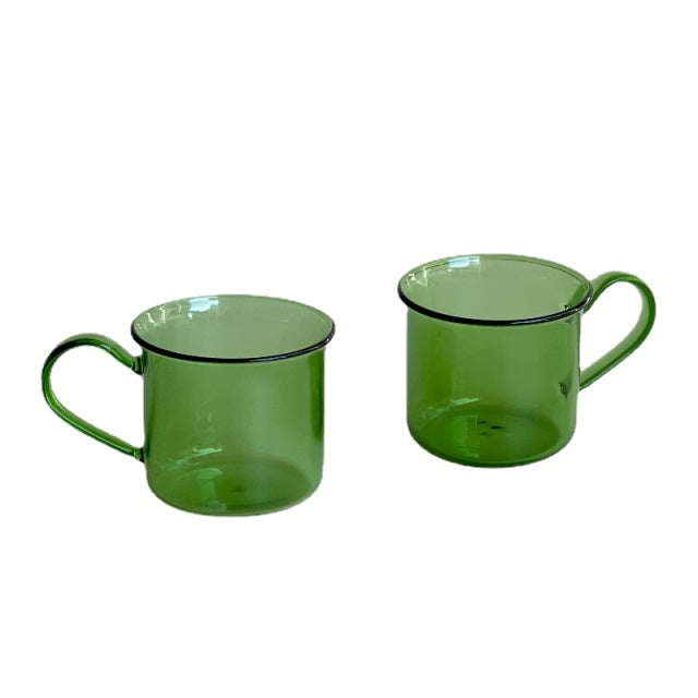Colorful borosilicate glass cup set