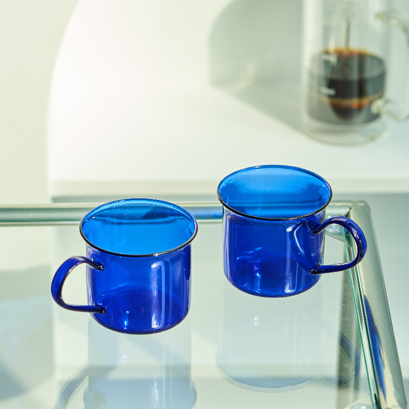 Colorful borosilicate glass cup set