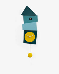 Progetti Crooked cuckoo clock Progetti Blue Yellow - Buy now on ShopDecor - Discover the best products by PROGETTI design