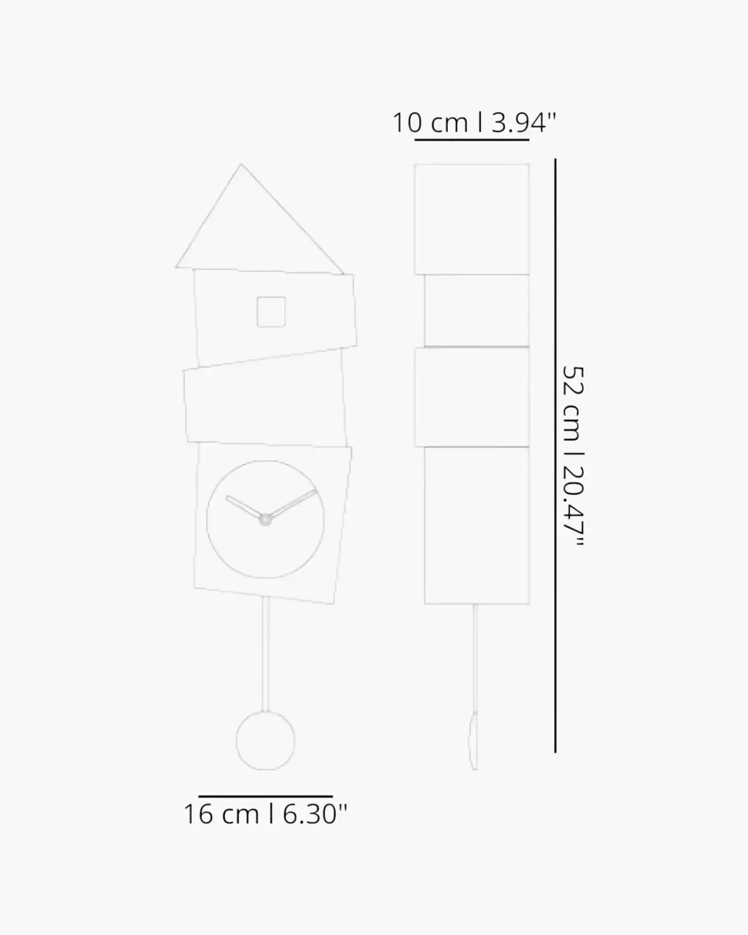 Progetti Crooked cuckoo clock - Buy now on ShopDecor - Discover the best products by PROGETTI design