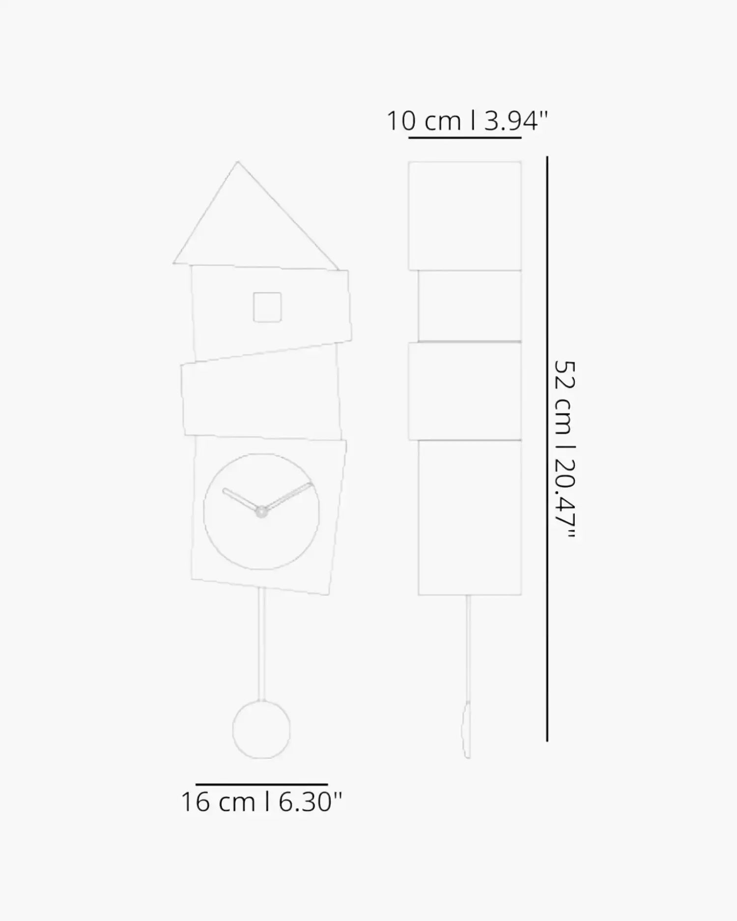 Progetti Crooked cuckoo clock - Buy now on ShopDecor - Discover the best products by PROGETTI design