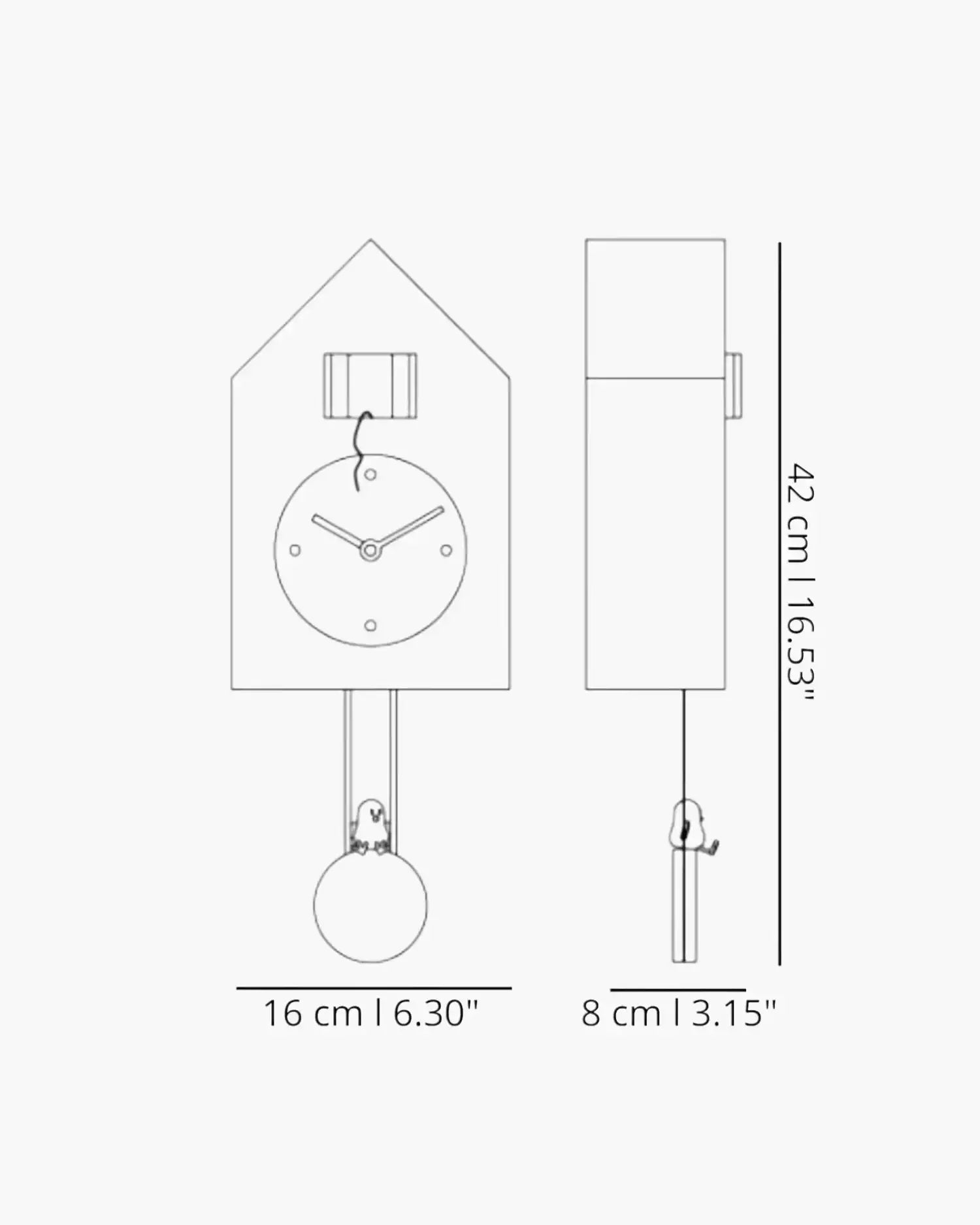 Progetti Freebird wall/cuckoo clock - Buy now on ShopDecor - Discover the best products by PROGETTI design