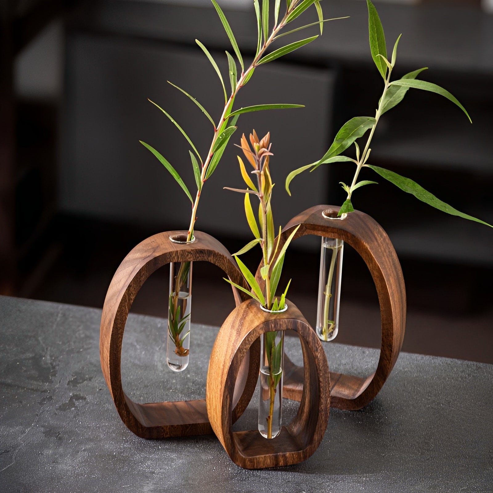 Torin Walnut Loop Vase