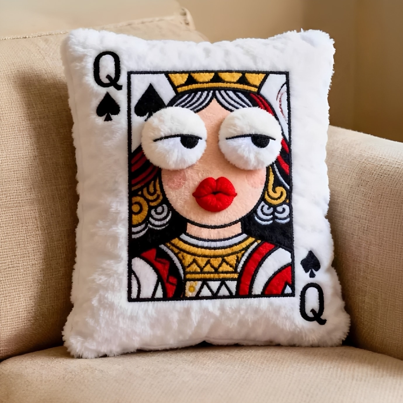 Monroé Plush Spade Pillow