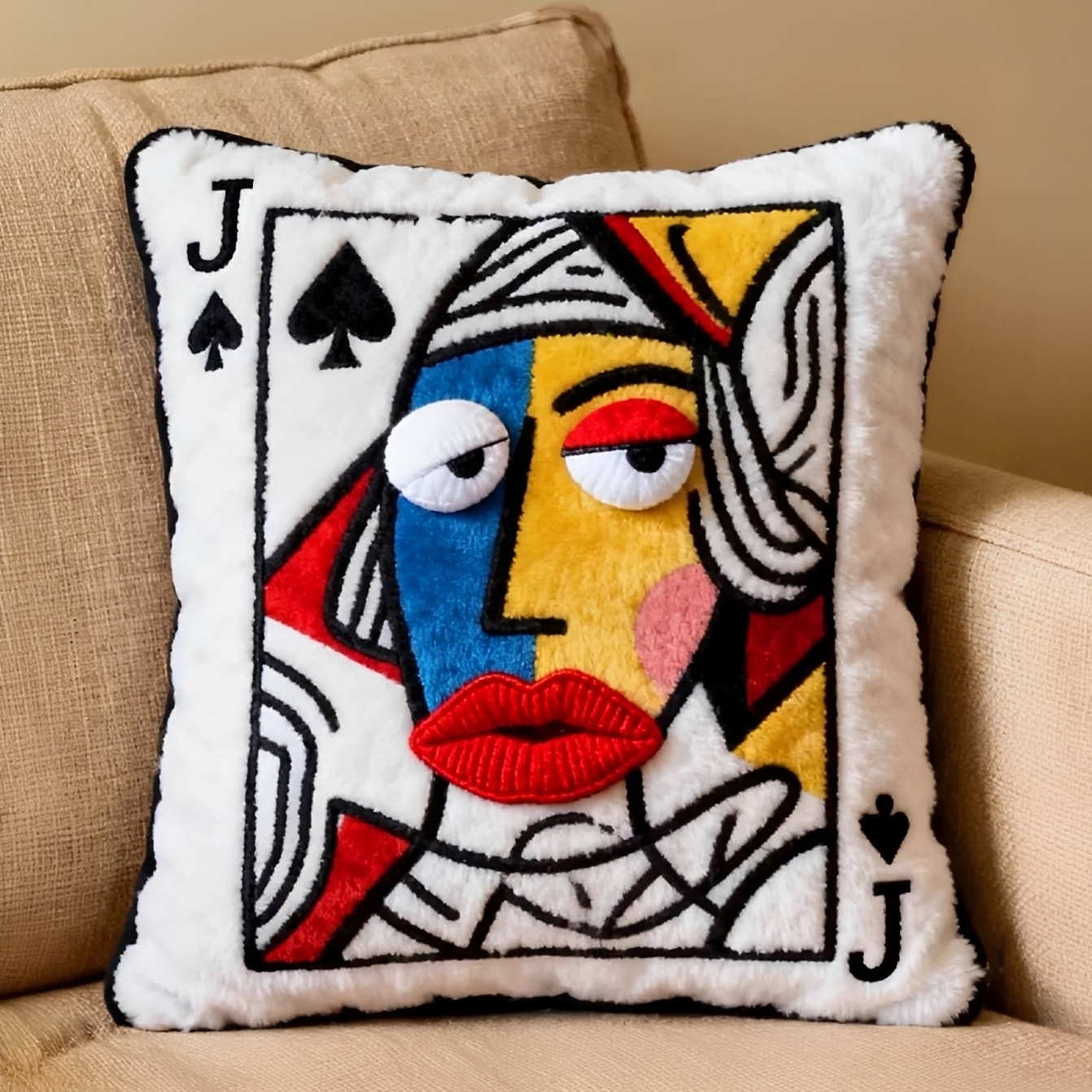 Monroé Plush Spade Pillow