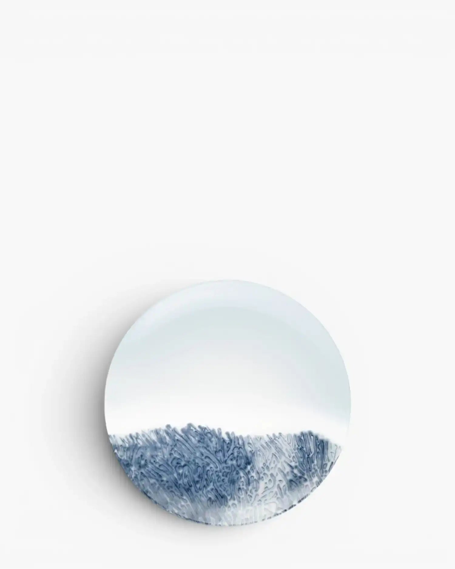 Raynaud Abysses coupe dinner plate in Limoges porcelain with white/blue decoration ∅ 21 cm - Buy now on ShopDecor - Discover the best products by RAYNAUD design
