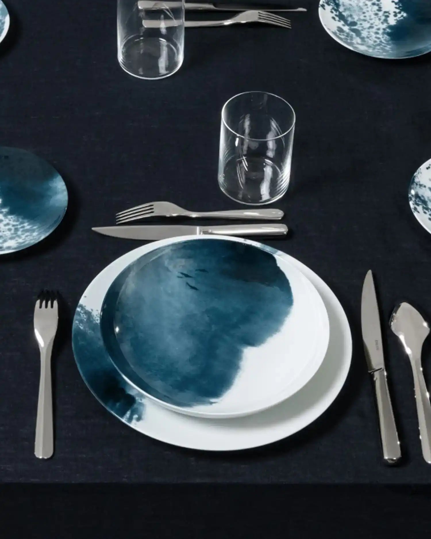Raynaud Abysses coupe deep plate in Limoges porcelain with blue decoration - Buy now on ShopDecor - Discover the best products by RAYNAUD design