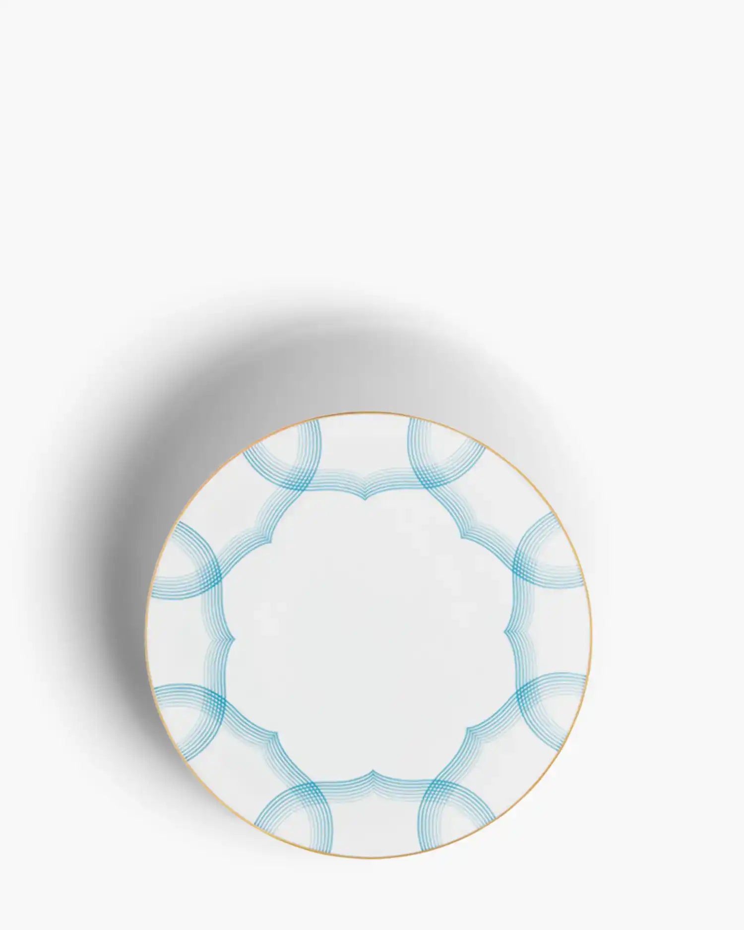 Raynaud Aura coupe dinner plate in Limoges porcelain with light blue decoration ∅ 24 cm - Buy now on ShopDecor - Discover the best products by RAYNAUD design