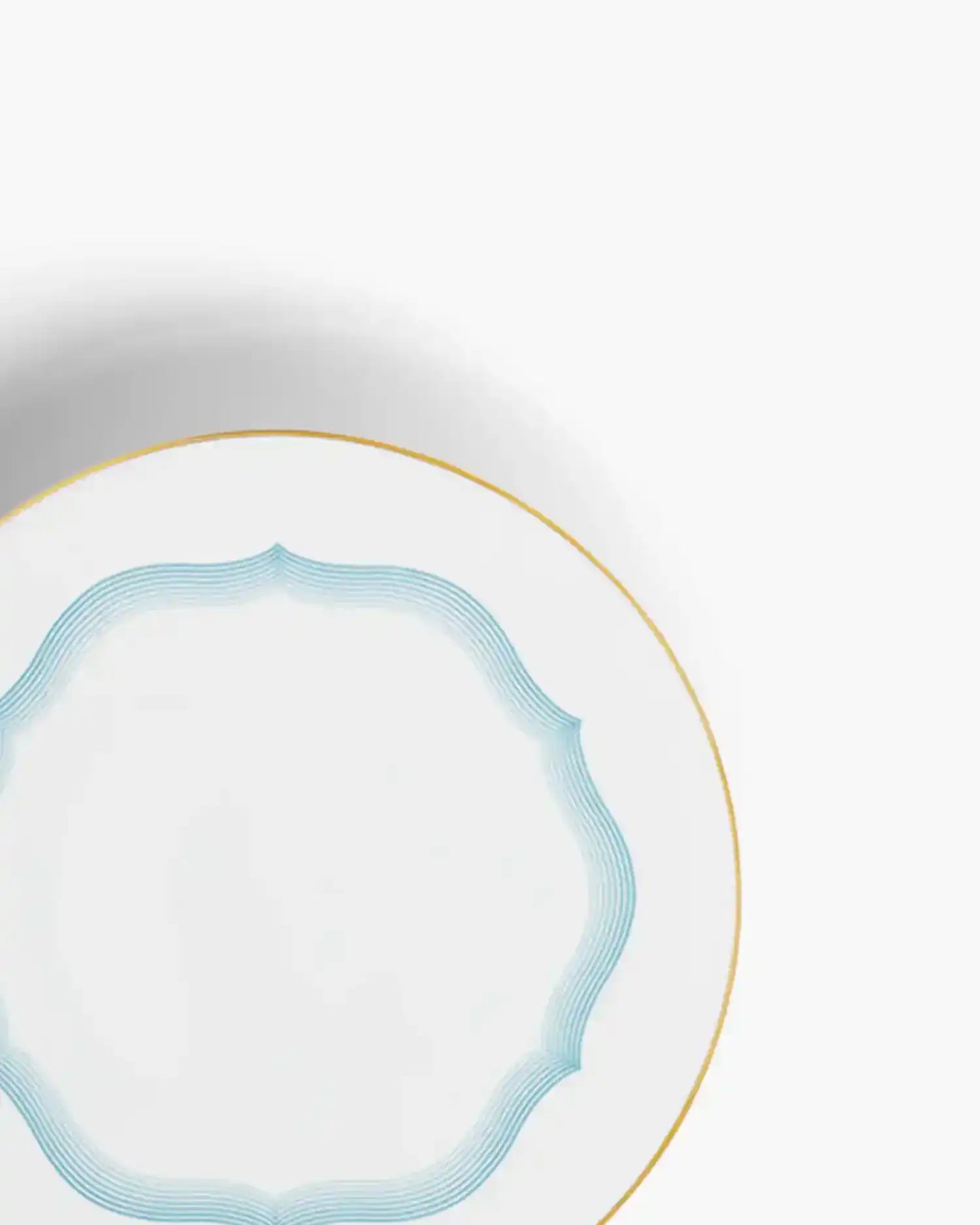 Raynaud Aura coupe dinner plate in Limoges porcelain with light blue decoration - Buy now on ShopDecor - Discover the best products by RAYNAUD design