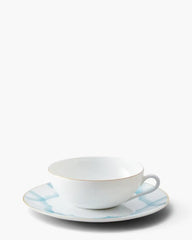 Raynaud Aura tea cup with saucer in Limoges porcelain with light blue decoration 22 cl - Buy now on ShopDecor - Discover the best products by RAYNAUD design