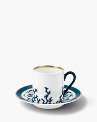 Raynaud Cristobal coffee cup with saucer in Limoges porcelain Marine Blue Cristobal Coffee - Buy now on ShopDecor - Discover the best products by RAYNAUD design
