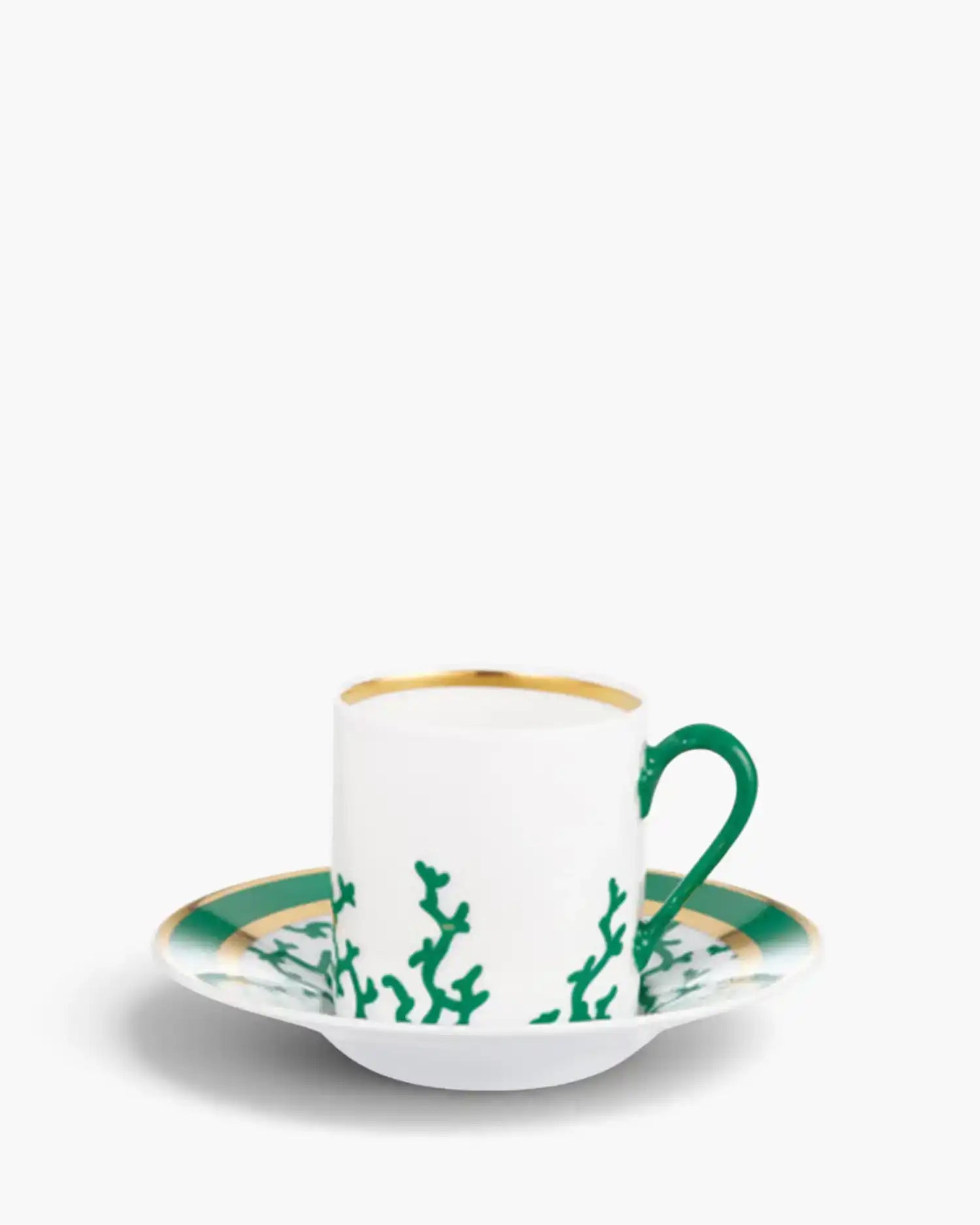 Raynaud Cristobal coffee cup with saucer in Limoges porcelain Emerald Green Cristobal Coffee - Buy now on ShopDecor - Discover the best products by RAYNAUD design