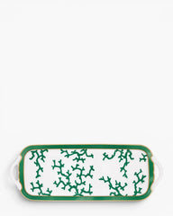 Raynaud Cristobal long cake serving plate in Limoges porcelain Emerald Green Cristobal 40x15 cm - Buy now on ShopDecor - Discover the best products by RAYNAUD design