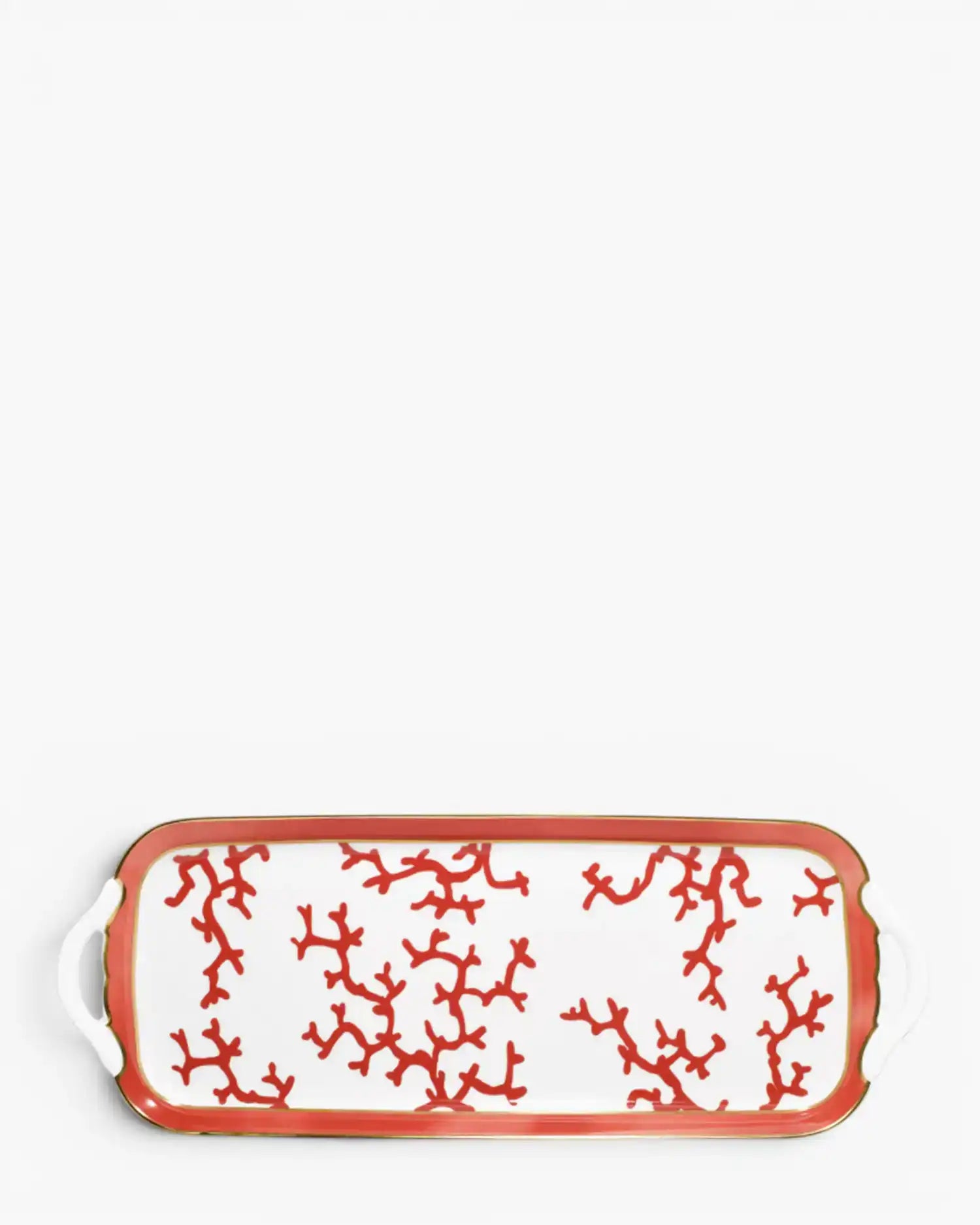 Raynaud Cristobal long cake serving plate in Limoges porcelain Red Cristobal 40x15 cm - Buy now on ShopDecor - Discover the best products by RAYNAUD design