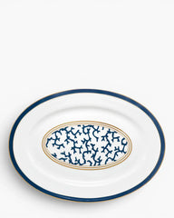 Raynaud Cristobal oval platter in Limoges porcelain Marine Blue Cristobal 41 cm - Buy now on ShopDecor - Discover the best products by RAYNAUD design